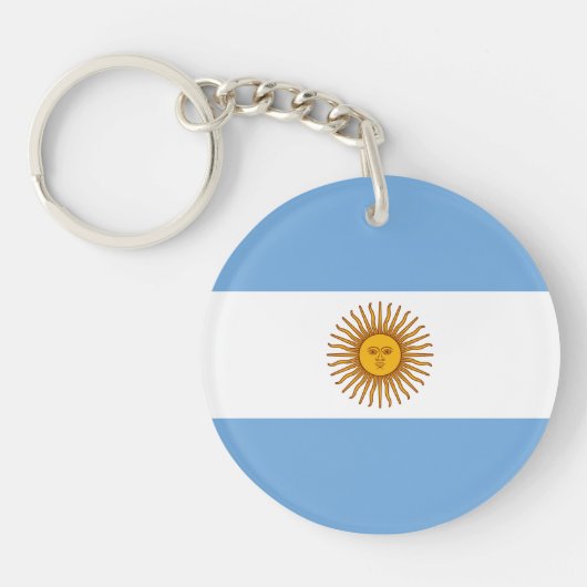 愛国的なアルゼンチンの旗 キーホルダー (正面)