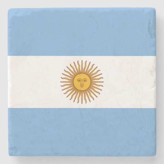 愛国的なアルゼンチンの旗 ストーンコースター (正面)