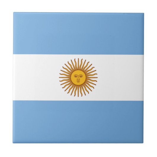 愛国的なアルゼンチンの旗 タイル (正面)