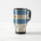 愛国的なアルゼンチンの旗 トラベルマグ (正面右)