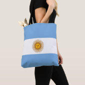 愛国的なアルゼンチンの旗 トートバッグ (クローズアップ)