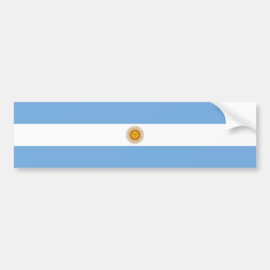 愛国的なアルゼンチンの旗 バンパーステッカー (正面)