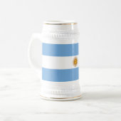 愛国的なアルゼンチンの旗 ビールジョッキ (正面左)