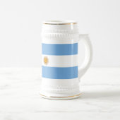 愛国的なアルゼンチンの旗 ビールジョッキ (正面右)