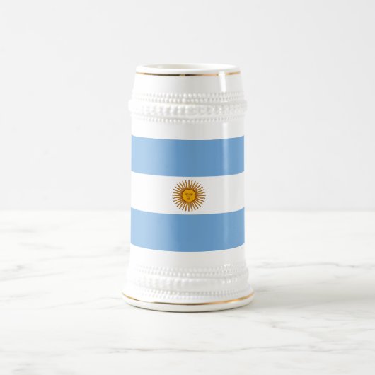 愛国的なアルゼンチンの旗 ビールジョッキ (中央)