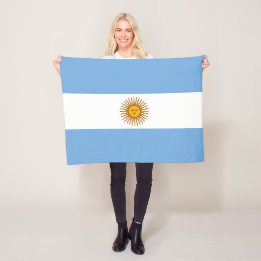 愛国的なアルゼンチンの旗 フリースブランケット (インサイチュ)