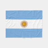 愛国的なアルゼンチンの旗 フリースブランケット (正面(横))