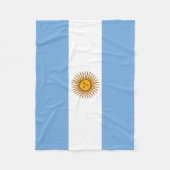 愛国的なアルゼンチンの旗 フリースブランケット (正面)