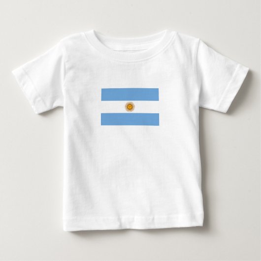 愛国的なアルゼンチンの旗 ベビーTシャツ (正面)