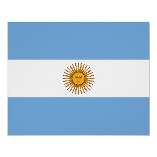 愛国的なアルゼンチンの旗 ポスター (正面)