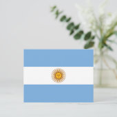 愛国的なアルゼンチンの旗 ポストカード (スタンド正面)