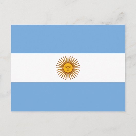 愛国的なアルゼンチンの旗 ポストカード (正面)