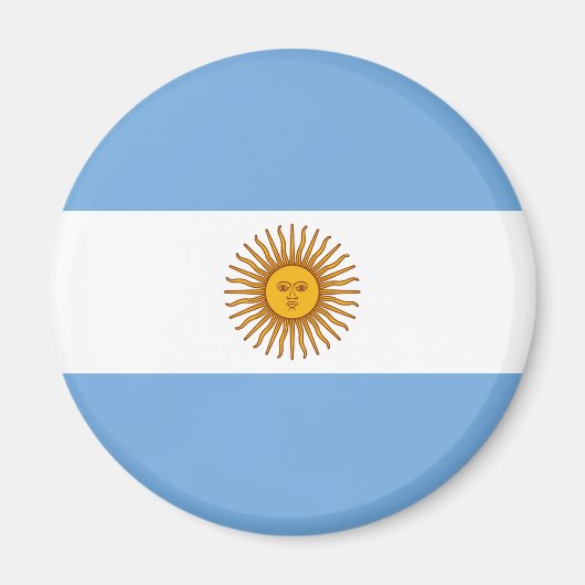 愛国的なアルゼンチンの旗 マグネット (正面)