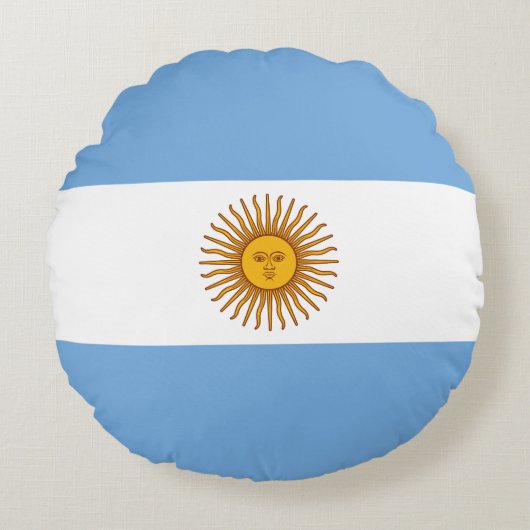 愛国的なアルゼンチンの旗 ラウンドクッション (正面)