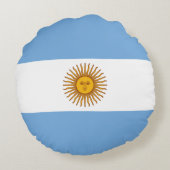 愛国的なアルゼンチンの旗 ラウンドクッション (裏面)