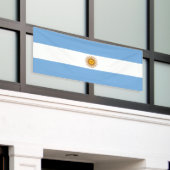 愛国的なアルゼンチンの旗 横断幕 (ビルの外側)