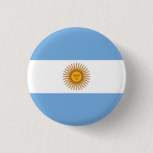 愛国的なアルゼンチンの旗 缶バッジ (正面)