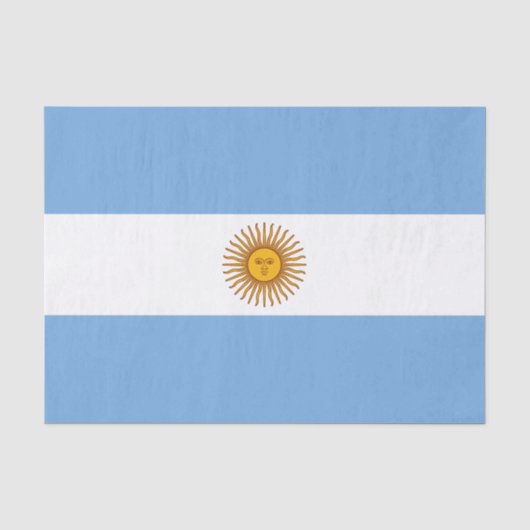 愛国的なアルゼンチンの旗 薄葉紙 (正面)