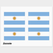 愛国的なアルゼンチンの旗 長方形シール (シート)