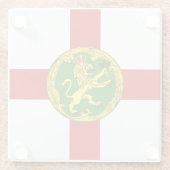 愛国的なアルダーニー国旗のガラスコスター ガラスコースター (裏面)