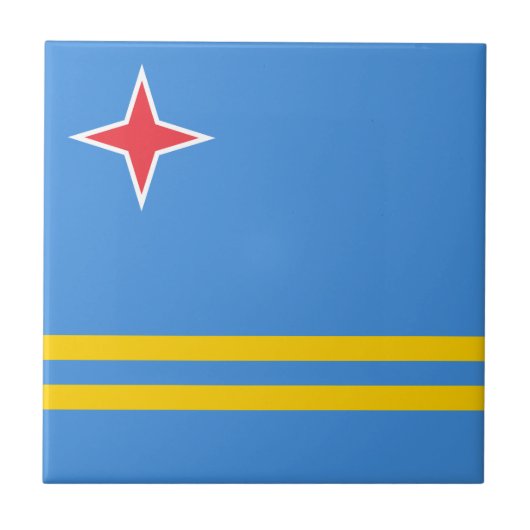 愛国的なアルバの旗 タイル (正面)