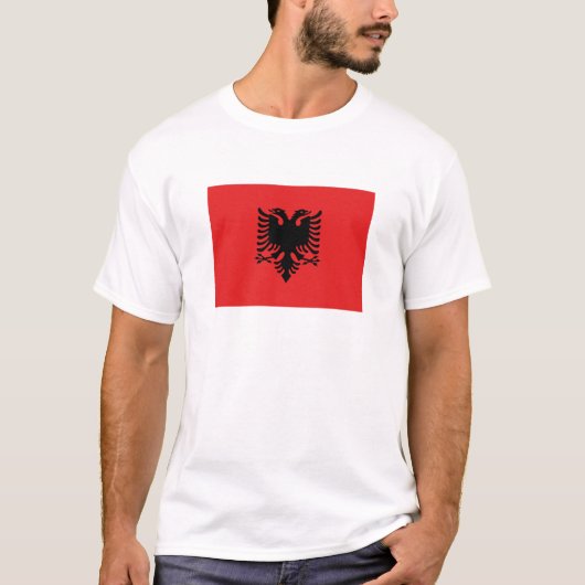 愛国的なアルバニアの旗 Tシャツ (正面)