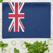 愛国的なアンギラの旗 キッチンタオル (折り畳み)