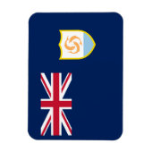 愛国的なアンギラの旗 マグネット (縦)