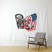 愛国的なアンクルサムバイク タペストリー (インサイチュ(横))