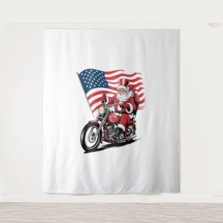 愛国的なアンクルサムバイク タペストリー