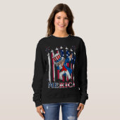 愛国的なアンクルサム・ダビング7月4日 スウェットシャツ (正面フル)