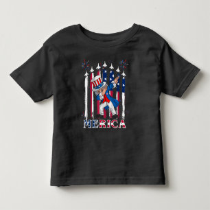 愛国的なアンクルサム・ダビング7月4日 トドラーTシャツ