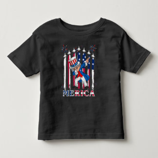愛国的なアンクルサム・ダビング7月4日 トドラーTシャツ
