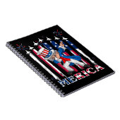 愛国的なアンクルサム・ダビング7月4日 ノートブック (右側)