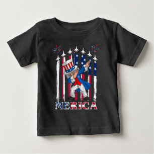 愛国的なアンクルサム・ダビング7月4日 ベビーTシャツ