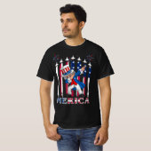 愛国的なアンクルサム・ダビング7月4日 Tシャツ (正面フル)