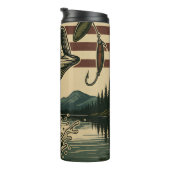 愛国的なアングラーのキャッチ タンブラー (回転右)