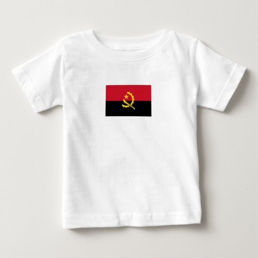 愛国的なアンゴラの国旗 ベビーTシャツ (正面)