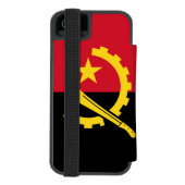 愛国的なアンゴラの国旗 INCIPIO iPhoneウォレットケース (フォリオ裏面)