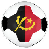 愛国的なアンゴラの旗 サッカーボール (回転)