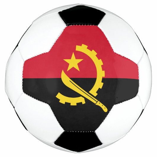 愛国的なアンゴラの旗 サッカーボール (正面)