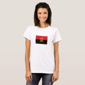 愛国的なアンゴラの旗 Tシャツ (正面フル)