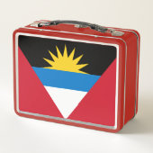 愛国的なアンティグア・バーブーダの国旗 メタルランチボックス (裏面)