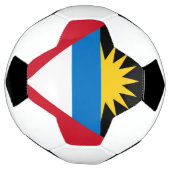 愛国的なアンティグア・バーブーダの旗 サッカーボール (回転)