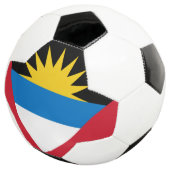 愛国的なアンティグア・バーブーダの旗 サッカーボール (3/4)