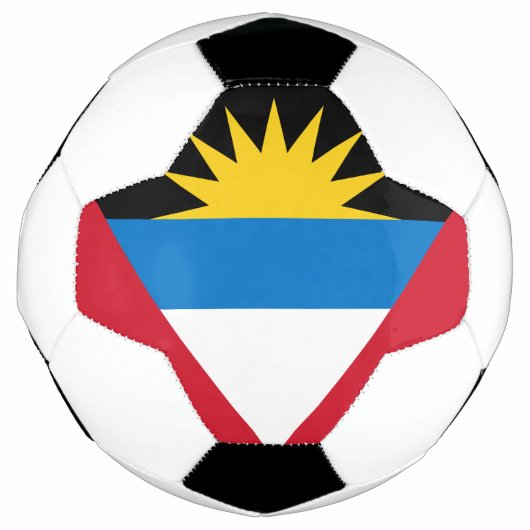 愛国的なアンティグア・バーブーダの旗 サッカーボール (正面)