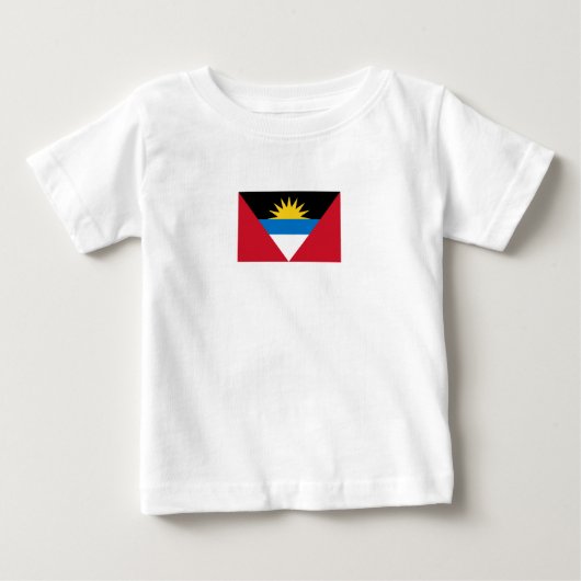 愛国的なアンティグア・バーブーダの旗 ベビーTシャツ (正面)