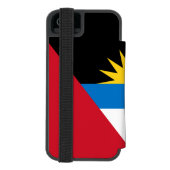 愛国的なアンティグア・バーブーダの旗 INCIPIO iPhoneウォレットケース (フォリオ裏面)