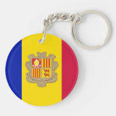 愛国的なアンドラの国旗 キーホルダー (裏面)