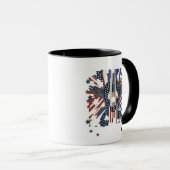 愛国的なアールデコ星 マグカップ (正面右)